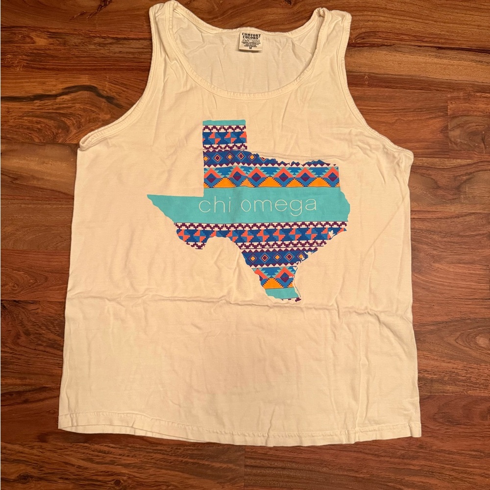 Chi Omega Texas Comfort Colors Tank Top